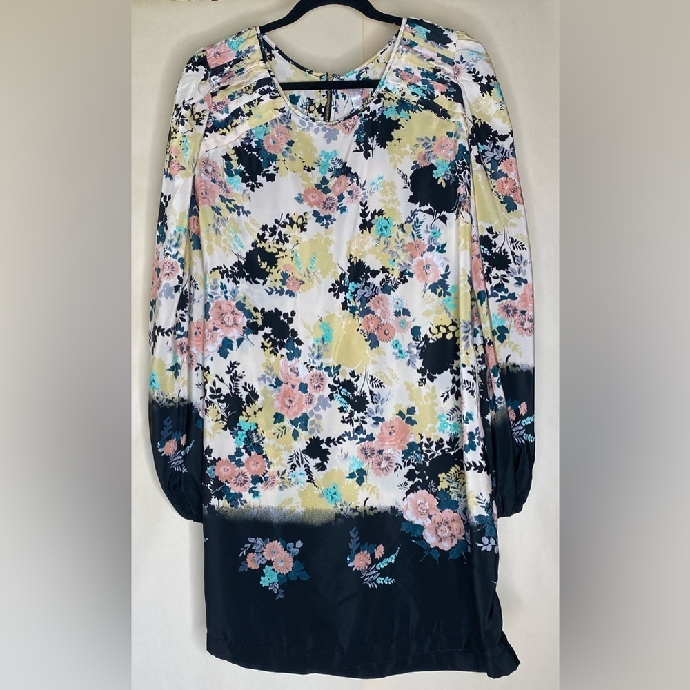 Xhilaration Floral Long Sleeve Tunic Dress Sz XL